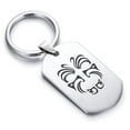 thumbnail image 1 of Stainless Steel Maori Warrior Champion Dog Tag Keychain Circle Ring, 1 of 2