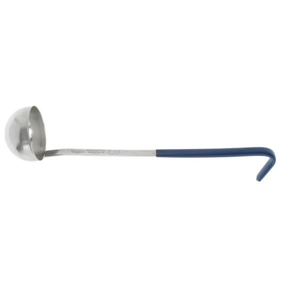 Vollrath Kool-Touch Ladle with Blue Plastic Handle 2 oz Stainless Steel - 9 7/8"L (58322)