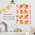 thumbnail image 4 of FORMRS Acrylic Clipboard with Low Profile Clip Standard A4 Letter Size, 12.5" x 9", Cute Oranges, 4 of 8
