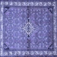 thumbnail image 1 of Ahgly Company Machine Washable Indoor Square Persian Blue Traditional Area Rugs, 3' Square, 1 of 4
