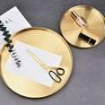 thumbnail image 5 of Jewelry Tray,Attractive Jewelry Storage,Round Stainless Steel Storage Tray Ring Necklace Accessories Organizer Trays Table Decoration Ornaments,Matte Brass Finish,Diameter 11.8Inch, 5 of 8