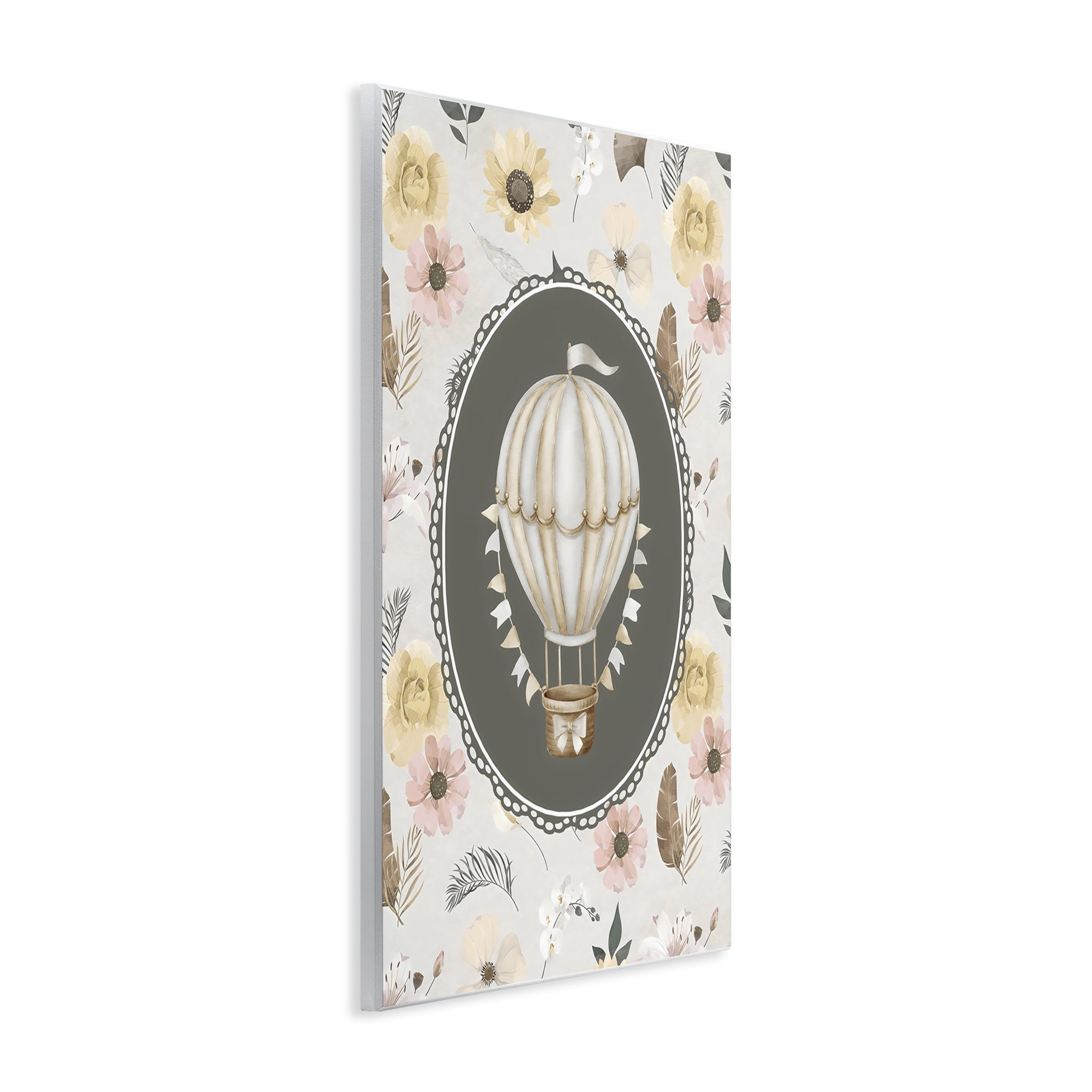Stupell Industries Sunnyside Balloon over Florals Wall Plaque Art, design by Ink Drop Loft