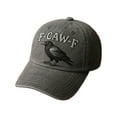 thumbnail image 2 of Crow Hat, Small Raven Embroidered Low Profile Soft Cotton Baseball Cap, Statement Embroidered Baseball Cap with Gothic & Nature-Inspired Design, Adjustable Cotton Cap, 2 of 5