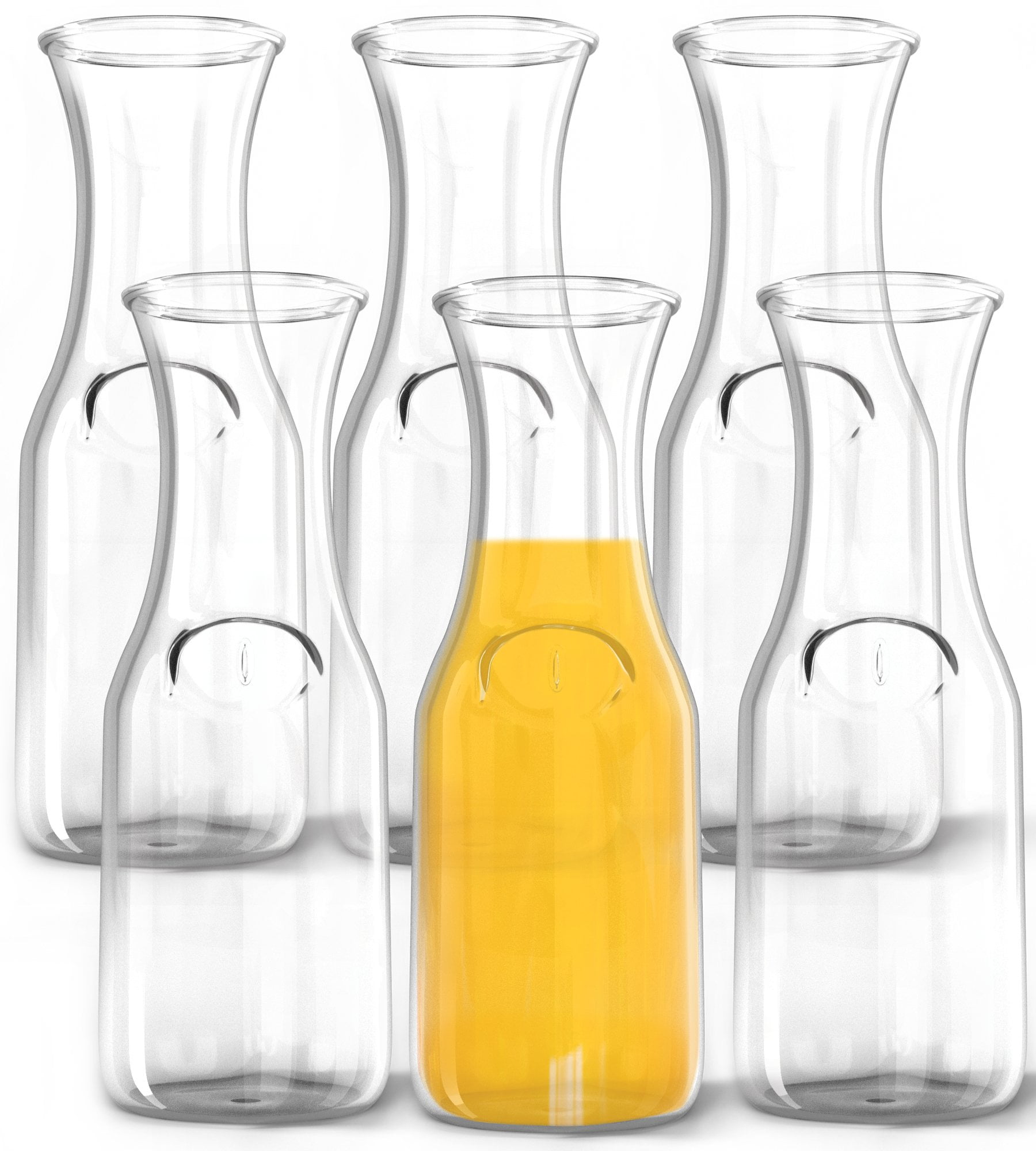 1 Liter Glass Carafe Elegant Wine Decanter and Drink Pitcher Narrow