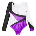 thumbnail image 4 of DPOIS Girls Long Sleeve Gymnastics Leotard Dance Biketards Unitard Bodysuit, 4 of 6