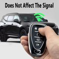 thumbnail image 6 of Key Fob Cover Compatible with Chevy Camaro Cruze Equinox Malibu Traverse Blazer Volt Bolt Sonic Trax Keychain Case Holder Protector,Black, 6 of 7