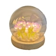 thumbnail image 1 of Bewildely Mini lámpara de flores de simulación de luz de flores de tulipanes para un ambiente acogedor y relajante vidrio de fácil cuidado Decoración del hogar Púrpura, 1 of 6