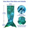 thumbnail image 3 of Manta con forma de cola de sirena Catalonia Kids, verde, 150 x 55 cm, poliéster, 3 of 7