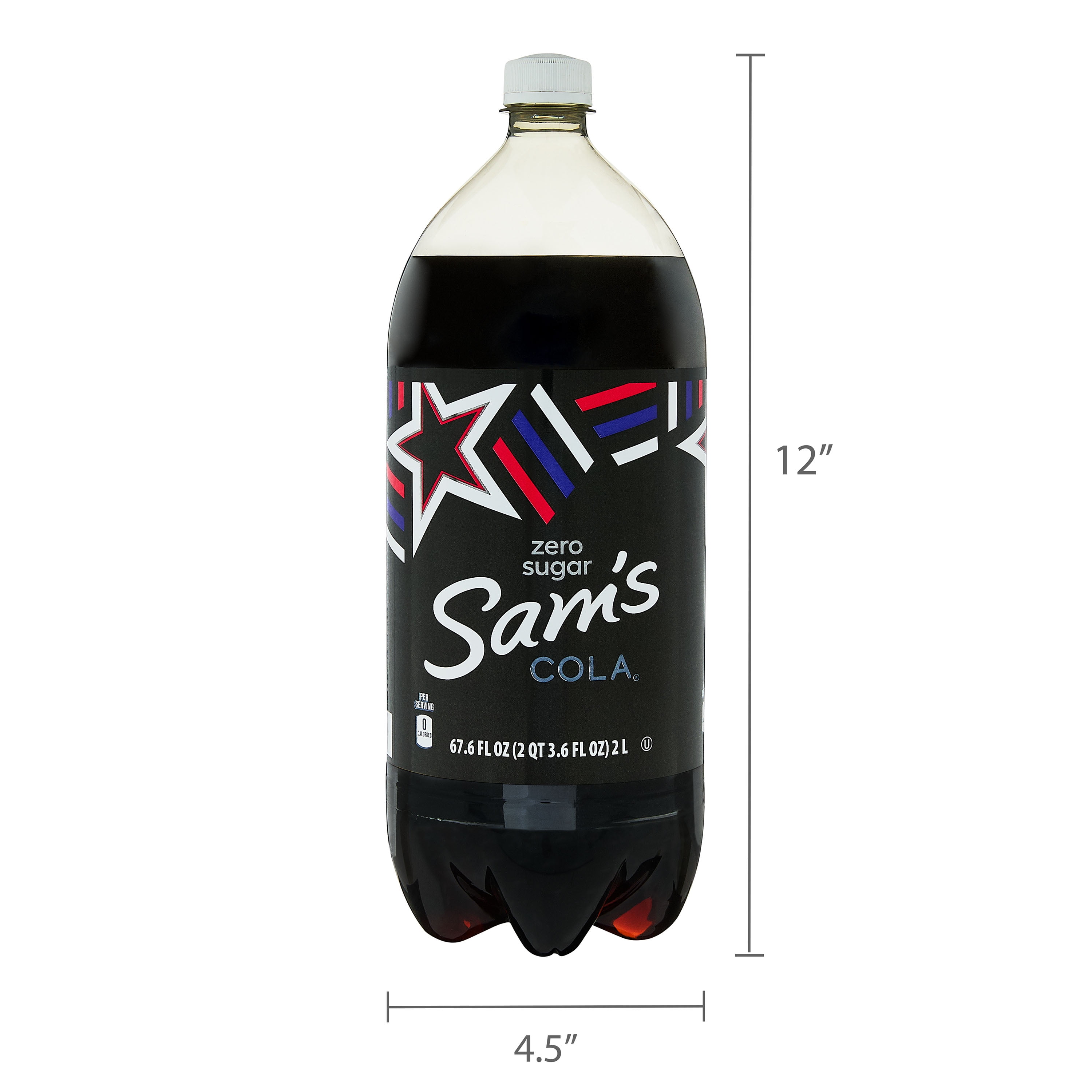 Sam's Zero Sugar Cola Soda, 2 Liter Bottle