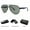 BLACK FRAME GREY LENS, variant on JUST GO Aviator Style Polarized Sunglasses with Spring Hinge, 100%UV Protection for Men and Women, Gunmetal, Blue Revo