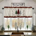 thumbnail image 3 of Christmas Tree Valances Windows Curtain Holly Berry Kitchen Valances Rod Pocket Snowflake Red Black Buffalo Plaid Check Short Topper Curtains for Winter Holiday Christmas Decor 1 Panel,54x18 inch, 3 of 6