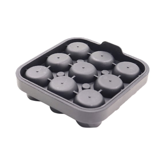 Ice Cube Mold with Lid, Silicone Rose Ice Cube Tray for Freezer, Easy Release Ice Trays Maker, Make 9 Ice Ball Maker Mold Flower Ice Tray Mold for ,Black