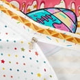 thumbnail image 4 of Erosebridal Football Ice Crem Drip Duvet Cover Set, Waffle American Flag Bedding Full, Colorful Polka Dots Reversible, 1 Duvet Cover and 2 Pillowcases (No Comforter), 4 of 5