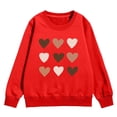 thumbnail image 3 of HUITKMM Girls Long Sleeve Crewneck Sweatshirt Letter Print Lightweight Blouse Top for Children, 3 of 4