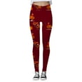 thumbnail image 5 of ibiyuan Christmas Leggings Plus Size Thanksgiving Turkey Print Leggings Comfortable Breathable Stretchy Soft Workout Yoga Pants Casual Tights, 5 of 5