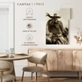 thumbnail image 5 of Elephant Stock Sepia Cowgirl Wall Art - Vertical Canvas Wall Art - Living Room Wall Decor - Our America Canvas - Gray And Black Decor By Lisa Dearing - 20" x 30", 5 of 8