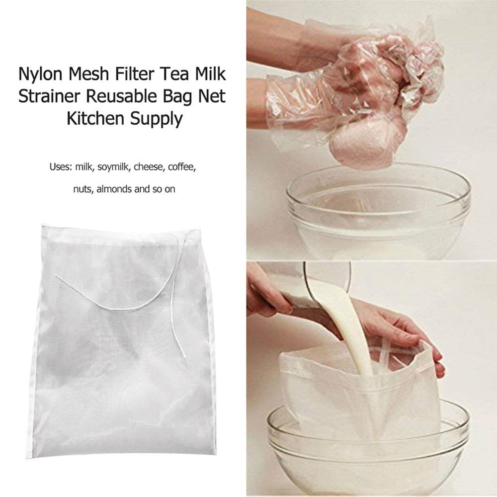 Details about   Colander Cooking Cheese cloth Nylon Fine Mesh Coffee Filter Nut Milk Bag 