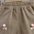 thumbnail image 6 of Godderr Kids Baby Girls Fleece Warm Pants Newborn Active Pants Thick 6M-4Y Autumn Winter Sweatpants Leisure Elastic Waist Toddler Autumn Winter Jogger Pants, 6 of 8