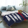 thumbnail image 2 of Super Soft Cozy Throw Blanket Twin Size 3D Printed Lightweight Polyester Blankets Independence Day Abstract Baseball Flannel Blanket for Men Women Kids All Seasons 40x50 Inch, 2 of 6
