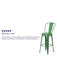 thumbnail image 3 of Bowery Hill Metal 30'' Bar Stool in Green, 3 of 8