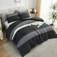 thumbnail image 6 of Black White Grey Twin XL Comforter Set - 2 Piece Lightweight Bedding Set with All Season Down Alternative Comforter for Twin Extra Long Size, 6 of 8