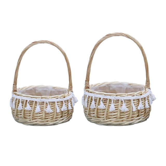 Cesta De Almacenamiento Con Asas Cestas De Niña De Para Arreglos Florales M+Cesta De Almacenamiento Con Asas Cestas De Niña De Para Arreglos Florales S Sunnimix none