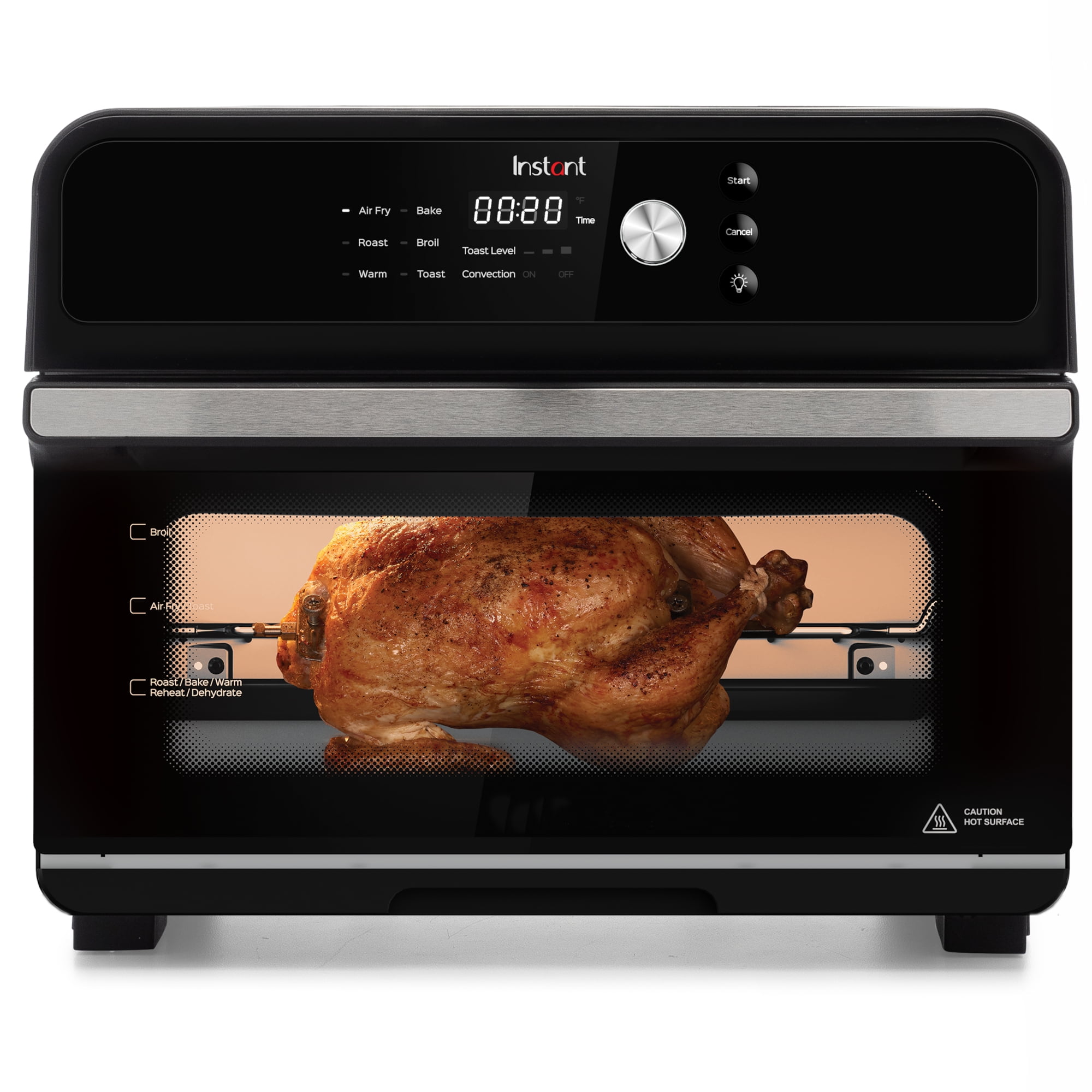 Instant Cuisine 18L Air Fryer and Toaster Oven 7in1 Combo, with Bonus Grill/Griddle Plate