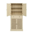 thumbnail image 6 of Ashion Accent Storage Cabinet With 4-door Cabinet 1 Drawer Adjustable Shelves 210 Lbs Load Capacity Sideboard Cabinet (29.93 "D x 15.75" W x 72.33 "H), 6 of 8