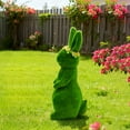 thumbnail image 4 of Elainilye Flocked Bunny Decor Green Tabletop Ornament for Easter Spring Home Decor Holiday Party Supplies Desktop Figurine Gift Decorative Accent, 4 of 6
