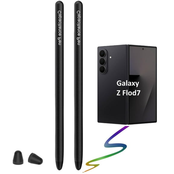 Stylus Pen for Samsung Galaxy Z Fold 7 Pen, Supporting Both Screen, S Pen Compatible with Galaxy Z Fold 7 / Fold 6 / Fold 5 Touch Screen Fold 7 Stylus Pen (Black) 2 packs