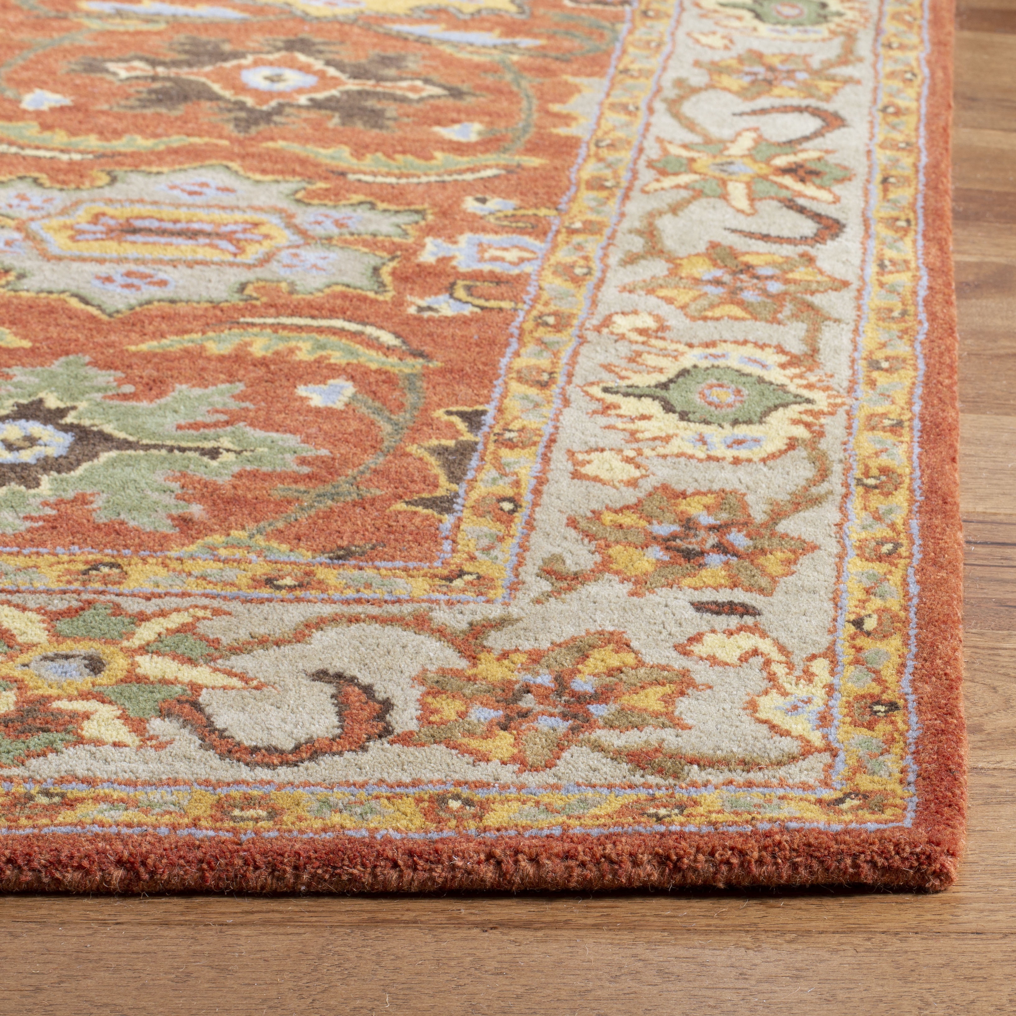 Safavieh Heritage Giles Oriental Wool Area Rug, Rust/Beige, 11' x 15'