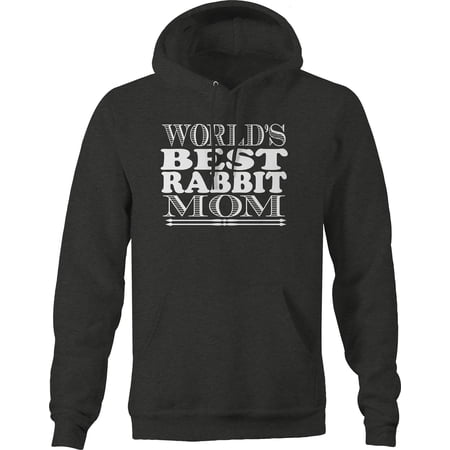 Worlds Best Rabbit Mom Bunny Pet Graphic Hoodies Xlarge Dark Grey