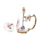 thumbnail image 2 of Taza de té con forma de flor esmaltada con cuchara, taza de agua, taza de té con tapa, taza de té de vidrio para amigos, mamás, graduaciones, niñas, M, 2 of 8