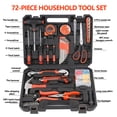thumbnail image 3 of Djiypn Tool Set 72 Universal Household Hand Tool Kit With Plastic Tool Box Electrician Tool Storage Box, 3 of 9