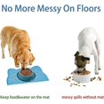 thumbnail image 3 of Cat Food Mat, Silicone Non Slip Dog Bowl Mat Waterproof Cat Feeding Mat Prevent Food Spillage and Water Mess Into the Floor Pet Food Mat (17" x 10", Lake Blue), 3 of 5