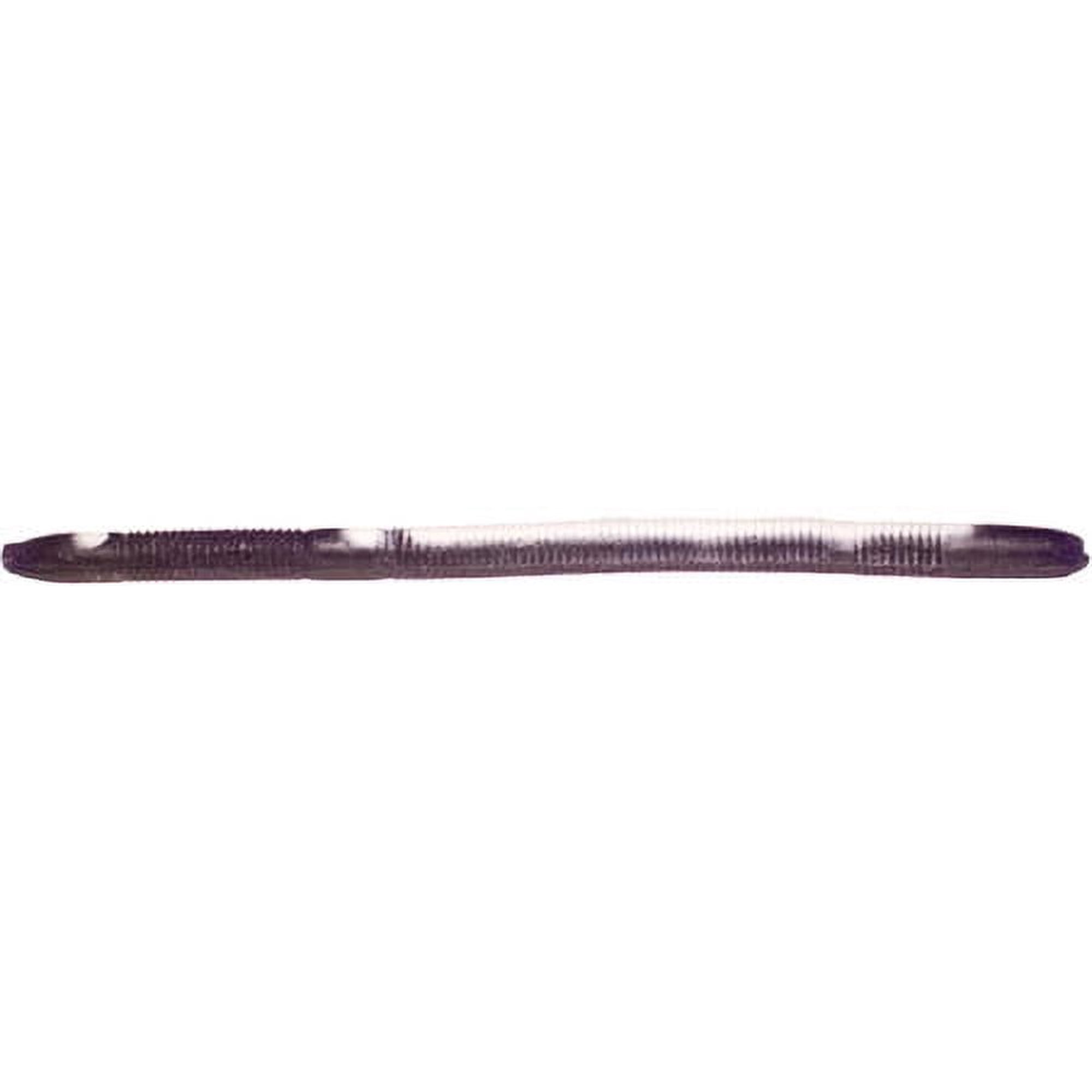 K&E Tackle Original Bass Stopper Rigged Worm 5.5 - Purple/White Stripe