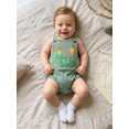 thumbnail image 6 of Cenuakty Baby Boy Half Birthday Romper Adorable Dinosaur Embroidery Sleeveless Square Neck Summer Jumpsuit, 6 of 9