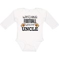 thumbnail image 3 of Inktastic Watching Football with My Uncle Boys or Girls Long Sleeve Baby Bodysuit, 3 of 5