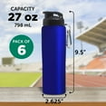 thumbnail image 5 of Sicilia Stainless Steel Sports Bottles 27 oz. Set of 6, Bulk Pack - Non Insulated, Great for Gym, Hiking, Cycling, School - Blue, 5 of 5