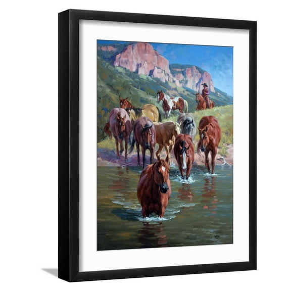 Art.com The Crossing Art Print by Jack Sorenson, Black Frame Wall Art, 17" x 21"