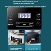 Rice Soup Separation Electric Cooker, 3L Low Sugar Rice Cooker with Reservable-Timable and Liftable Filter Basket, Digital Display, Helps control sugar intake (Blue,Stainless Steel)