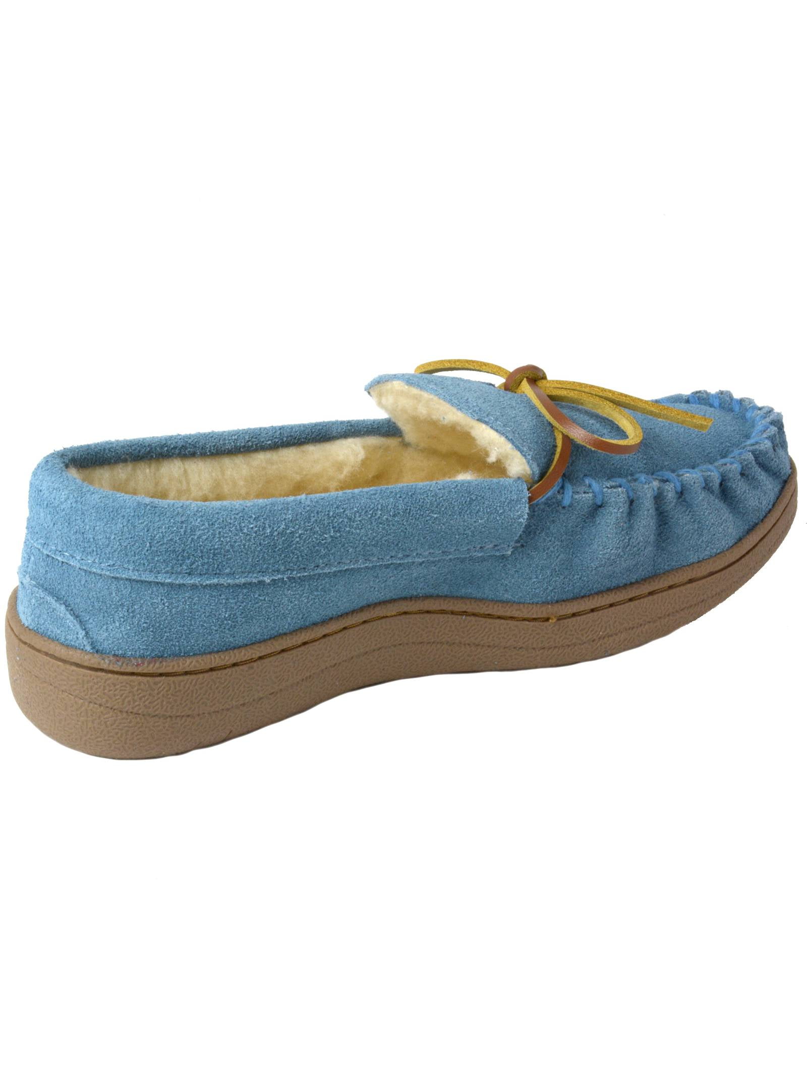 alpine swiss womens suede moccasin slippers
