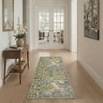 thumbnail image 4 of 5x7 Washable Rugs for Living Room Non Slip Low Pile Lightweight Area Rugs for Bedroom, Indoor Modern Farmhouse Print Pattern Rug, Abstract Blocks, Dusty Olive, 4 of 5