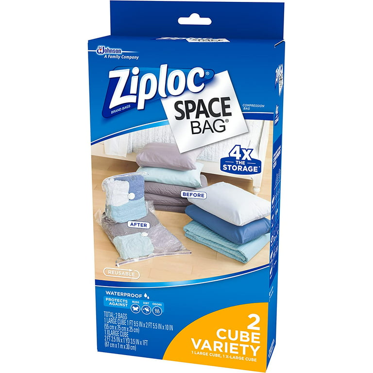 Ziploc Space Bag 3-Count Vacuum Seal Storage Bags in the Plastic Storage  Bags department at