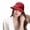 Red -AH09, variant on Dwellite Women Cloche Hat Winter Church Hat with Lightweight Solid Casual Wide Brim Hats Khaki