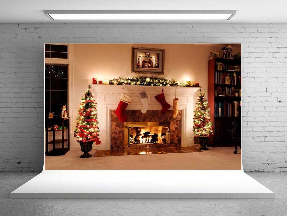 GreenDecor Polyster 7x5ft Happy Christmas Photography