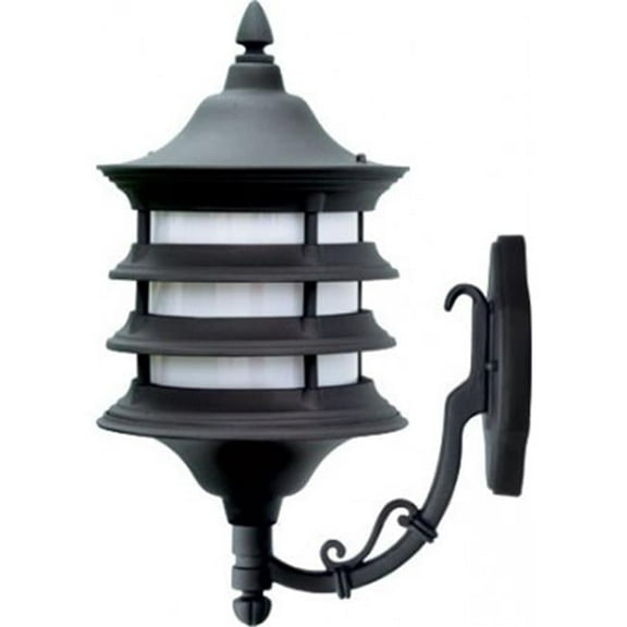 Dabmar Lighting GM185-B Powder Coated Cast Aluminum Wall Light Fixture, Black - 18.50 x 9.25 x 12.81 in.