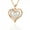White, variant on PERITANG Necklace For Women Rose Gold Heart Pendant Necklace With Moissanite