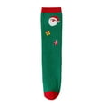 thumbnail image 2 of SYMOID Cotton Christmas Crew Socks for Women - Green with Santa & Gift Box, One Size Fits Most Adults & Teens, 1 Pair Comfortable Breathable Holiday Socks,Size Free Size, 2 of 6