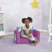 Delta Children Unicorn 2-in-1 Cozy Convertible Flip-Out Foam Chair, Toddler, Pink